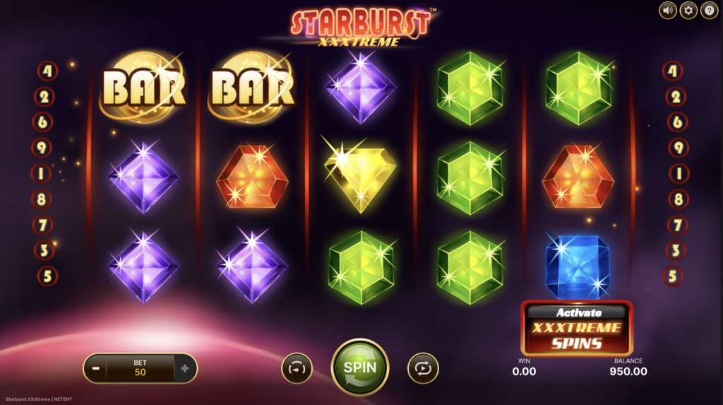 Starburst XXXtreme Slot Gameplay